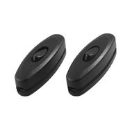 Aexit 2 Pcs AC 250V 2A Oval Shaped Black ON/Off Button in Line Cord Switch for Room (e93821f64c287b912561dbfe05268e37)