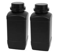 Aexit 2pcs 1500ml Plastic Wide Mouth Sealed Liquid Storage Bottle Container Black (99d65f1aa885cad9c4361913ade91627)