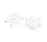 Aexit 2Pcs Y80-4.6 19mm Inner Dia 6 Vanes Impeller White Plastic Motor Fan Vanes Wheel for 0.75KW Motor (ce8841dad64e71a37416b23801e3d55f)