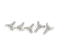 Aexit 304 Stainless Steel Wing Bolt Butterfly Screw Silver Tone M6 x 20mm Thread 5pcs (f419345c0b2fcfc414a0488a11b80600)