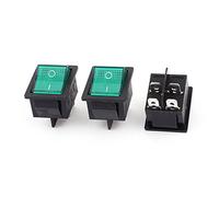 Aexit 3Pcs Green LED Lamp DPST ON-Off Rocker Boat Switch AC 250V 15A 125V 20A (38a2291c1bea4d5df8899857f5c6db2e)