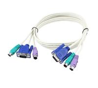 Aexit 4.3Ft M/M VGA Dual PS/2 Keyboard Video Mouse KVM Extension Cable (921d4ae678180ccce8f9a976b58455c7)