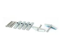 Aexit 4mm x 40mm Spring Toggle Hollow Plasterboard Cavity Wall Anchor Bolt Fixings 6 Pcs (b422a48f099f33bff165d3476ef757fd)
