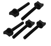 Aexit 5 Pcs M6 x 50mm Thread Nylon Thumb Driven Hand Bolt Screws Black (c6e347d21f7beb9ddb37d660a6a0f9b2)