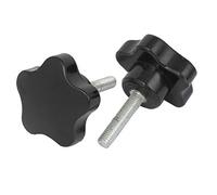 Aexit 50mm Star Head M8x35mm Male Thread Screw on Clamping Knob Grip Black 2pcs (dc77d6fd240cc86f46bf8a73d1482c8c)