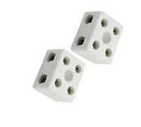 Aexit 5A Insulation Connector Porcelain Ceramic Terminal Block 2W5H 2Pcs (30220b328c0a54911845e4fcd70a7bd4)