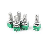 Aexit 5pcs B50K Double Linear B Type 50K ohm 6mm Dia Knurled Shaft Rotary Potentiometer (65647fa78297cb448e07c2d2cc72cce1)