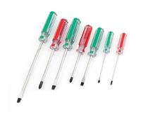 Aexit 7 in 1 Nonslip Handle Phillips Slot Screwdriver Handy Tools Red Clear Green (e7f11065ad4866d551c82398494cec1e)