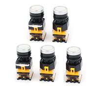 Aexit AC 660V 10A NO NC 4-Pin Momentary White Push Button Switch 5PCS (3607c0b370a33dd89096c379a92fc4f2)