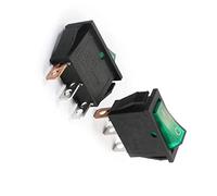 Aexit AC250V 15A Green Pilot Lamp Light SPST 3 Terminal ing 2 Position on/Off Snap in Mount Rocker Switches 2Pcs (de02f27fdadb9cdd21cb863b14d7b115)