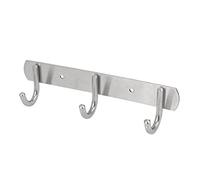 Aexit Bathroom Square Base Three Prong Hooks Rack Towel Clothes Wall Hanger 200mm Length (d5407f5d11491ce194c5d4ca12d22f1d)