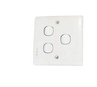 Aexit Home Office AC 250V 10A 3 Gang On/Off SPST Square Light Switch Wall Plate (f43b39f48a4bdcd28a307d3a368d0016)