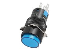 Aexit LAS1-A DC24V Blue Light Self-Locking Push Button Switch (47820082947109e94d7e42f7cb81d1b6)