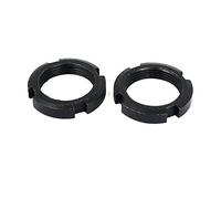 Aexit M27 x 1.5mm Pitch Carbon Steel Slotted Round Nuts GB812 Black 2pcs (8badde70788f8228b048175102a04cf9)