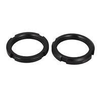 Aexit M48 x 2mm GB812 Metric Four-Slot Slotted Round Nuts Black 2 Pcs (3973a803cd03684320f63dd25f6cbc04)