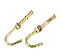 Aexit M6 Threaded Metal Expansion Open Hook Screws Anchor Bolts 88mm Long Bronze Tone 2pcs (16b318c7f1b3ef97274efed32d299414)