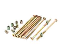 Aexit M6 x 125mm Hex Key Drive Socket Cap Furniture Bolt w M6 x 13mm docking connecting Nut 10 Set (86898d48434e9a351133df70a66065e6)