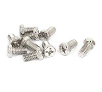 Aexit M6 x 12mm Hex Bolts Tap Phillips Head Screws Fastener Silver Tone 10pcs (6cc25750be4fb4ec110401b97abd965a)