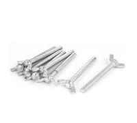 Aexit M6x60mm Thread Carbon Steel Wing Bolt Butterfly Screws Silver Tone 8pcs (78d5f121aee8731188fa98f8cc1d3d27)