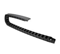 Aexit R38 18mm x 37mm Black Plastic Semi Closed Cable Drag Chain Wire Carrier 1M Length (a9e149b1327baaa92e9bf93add5632b9)