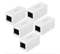 Aexit RJ45 Coupler Cat6 Cat5 RJ45 8P8C Female Connector Ethernet Adapter Lan Network keyston-e Jack In-Line Coupler (5 Pack White) (2dc2e286f5580b4b89f9a49867cb6dc5)