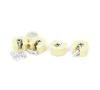 Aexit Round Shape Plastic Two-in-One Screw in Type Shelf Support Bracket Yellow 5pcs (6c2c9b1a409c8969d578184e097db983)
