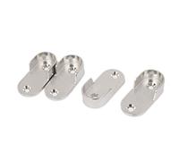 Aexit Wardrobe Closet Metal Rail Rod End Bracket Support Silver Tone 48x23x13mm 4pcs (212be73c0bca295d7635d5ca6a60a1f6)