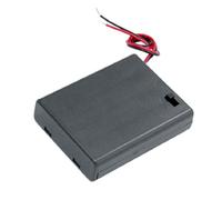 Aexit Wired 3A 4 AAA Battery 6V Holder Box Case with ON/OFF Switch Black (71e200f8b47c5ef9ee8fa48d61318b06)