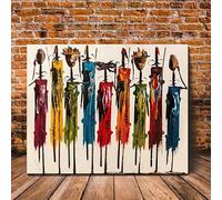 AEXOIO 1pc No Framed Canvas Painting, Members Carrying Food African American,Wall Art Prints With Frame, for Living Room 60x95cm/24x37in