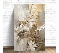 AEXOIO Abstract Artwork Featuring Golden Tones, Designed As a Frameless Canvas for Decorating Walls in Homes And Offices(50x65cm/20x26in/Unframed)