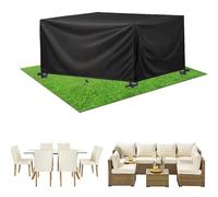 AEXOIO Furniture Covers Waterproof,Patio Covers for Outdoor Furniture 280x150x55cm/LxWxH Outdoor Cover for Chairs,Garden Table Cover Rectangular Resistant for Rain Snow Dust Anti-UV Windproof