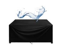 AEXOIO Garden Covers Waterproof 150x80x130cm/LxWxH Outdoor Garden Table Cover,Heavy Duty 600D Oxford PU Coating,Anti UV/Tear,Rattan Furniture Covers Rectangular