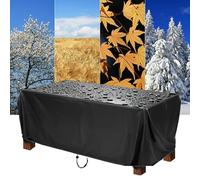 AEXOIO Garden Furniture Covers Waterproof 130x80x85cm/Length x Width x Heigh Rectangular Patio Table Cover,Patio Furniture Protective Cover,Anti-UV, Windproof, Heavy Duty 420D Oxford Covers
