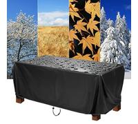 AEXOIO Garden Furniture Covers Waterproof 220x90x74cm/Length x Width x Heigh Rectangular Patio Table Cover,Patio Furniture Protective Cover,Anti-UV, Windproof, Heavy Duty 420D Oxford Covers