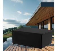 AEXOIO Garden Furniture Covers Waterproof Square 290x230x70cm Outdoor Patio Furniture Covers 600D Oxford for Table Chairs Windproof Anti-UV Rain Snow Dust, Cube/Rectangular