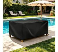 AEXOIO Garden Table Cover Waterproof 120x60x70cm/LxWxH 600D Oxford Outdoor Garden Furniture Sofa Set Cover, Outdoor Patio Furniture Covers,Square Rattan Table and Chairs set Covers