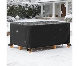 AEXOIO Garden Table Covers Waterproof 200x120x74cm/LxWxH 420d Heavy Duty Cube Patio Furniture Cover,Waterproof Covers for Garden Furniture,Oxford Fabric Windproof Anti-UV With Windproof Buckles