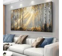 AEXOIO Large Canvas Wall Art - Modern Abstract Forest Path, Living Room Decorative Painting, for Room Decor, Minimalist Design(100x200cm/39x79in/Unframed)