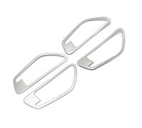 Aextroi Car Handles Accessories for Hyundai for Tucson NX4 2021 2022 Car Inner Door Handle Bowl Cover Steel Decoration Frame Sticker Accessories(A Silver)