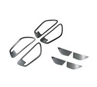 Aextroi Car Handles Accessories for Hyundai for Tucson NX4 2021 2022 Car Inner Door Handle Bowl Cover Steel Decoration Frame Sticker Accessories(A and B Black)
