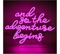 Aextroi neon Lights Sign for neon Lamp and Go The for Adventure Beging for Sign LED Light 42cmx32cm