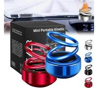 AEXZR Portable Kinetic Mini Heater,Auto Rotating Solar Double Ring Heater,Electric heating,Mini Portable Kinetic Heater for Ehicles, Living Rooms, Bathrooms (Red+blue)