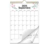 AEYAKA Wall Calendar 2025 2026 Calendar, 21 cm x 30 cm, A4 Wall Planner 16 Months September 2025 - December 2026 Monthly Hanging with Holiday Overview, French