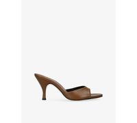 Aeyde Womens Aeyde Samia 75 Leather Heeled Mules Mid Brown Eur 40 / 7 UK Women