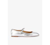 Aeyde Womens Silver Uma Square-toe Leather Pumps Eur 40 / 7 Uk Women