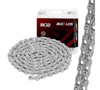 AEYINO 6/7/8/9/10/11/12 Speed Bike Chain,Bicycle Chain for Road Bike/E-Bike/Mountain Bike/MTB 1/2 x 11/128 Inch 116 Links with Quick Link,compatible with SHIMANO/SRAM/CAMPAGNOLO/KMC,Silver/Gold