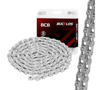 AEYINO 6/7/8 Speed Bike Chain,Bicycle Chain for Road Bike/Mountain/MTB 1/2 x 3/32 Inch 116 Links with Quick Link,Compatible with SHIMANO/SRAM/CAMPAGNOLO/KMC,Silver