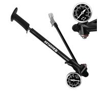 AEYINO Bike Shock Pump with Pressure Gauge, Bicycle Pump with Schrader Valves for Air Front Fork and Rear Suspension Air Shocks BikeTire Pump Mountain, Road Bikes and Motorcycle. (400psi)