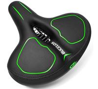 AEYINO Oversized Bike Seat,Comfortable Wide Bicycle Saddle for Women Men with Waterproof Soft Replacement Cushion for MTB,Peloton,Mountain,City,Road,Exercise Bikes