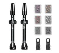 AEYINO Presta Tubeless Valve Stem Durable Aluminum 40/44/55/60/80/100mm | Kit with Valve Core Removal Tool for MTB / Road Mountain Gravel Bikes & Carbon Rims Black, Red, Blue, Orange, Purple, Silver